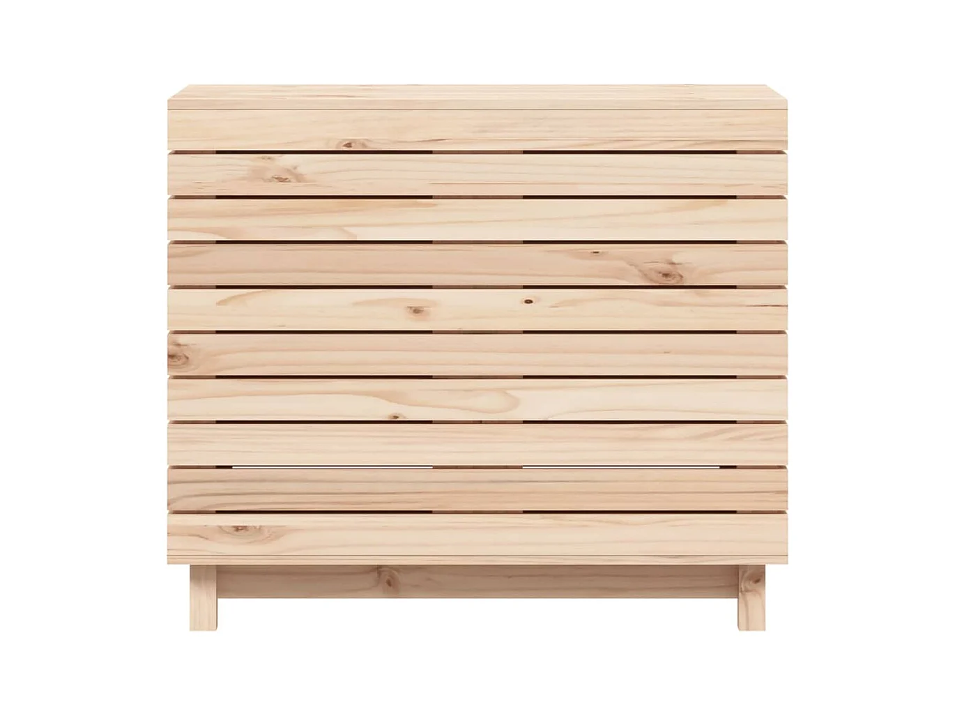 Panier à linge 88,5x44x76 cm bois massif de pin