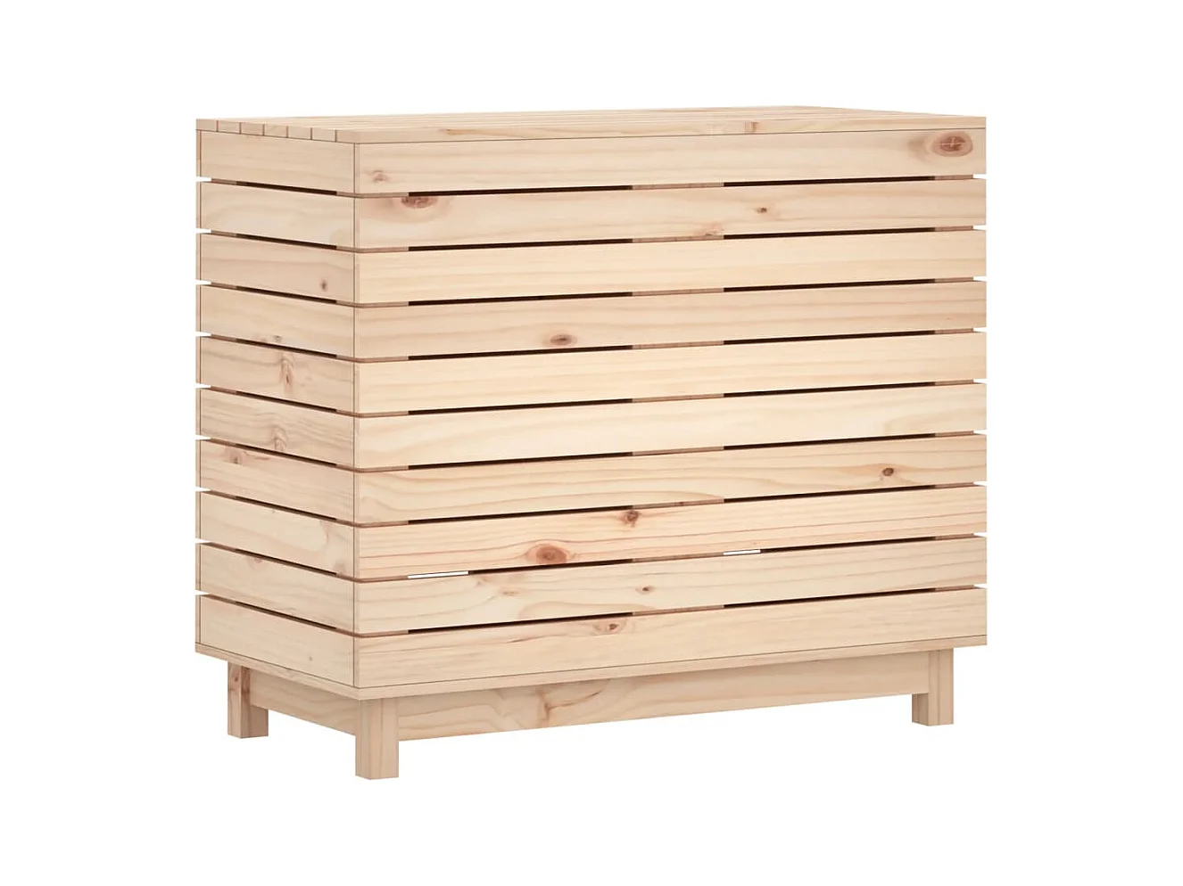 Panier à linge 88,5x44x76 cm bois massif de pin