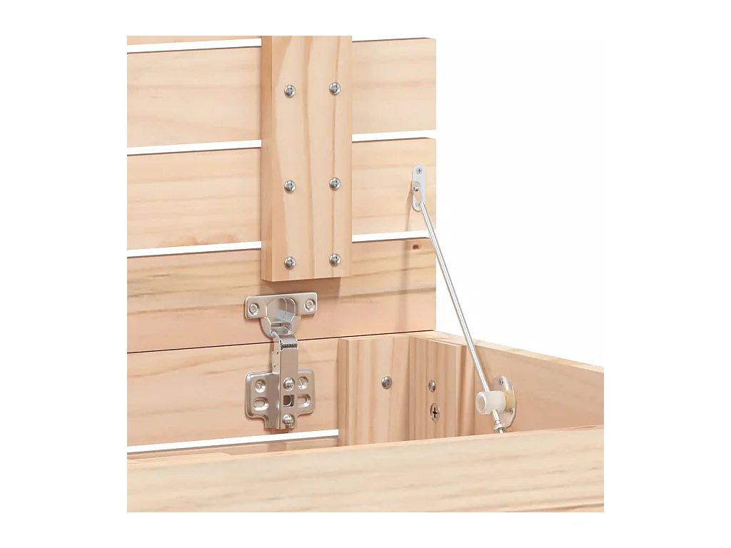 Panier à linge 88,5x44x76 cm bois massif de pin