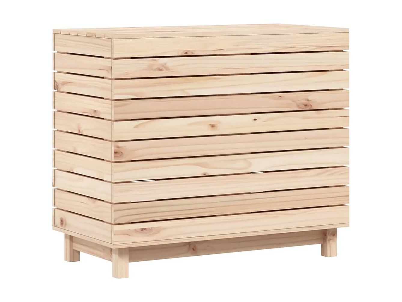 Panier à linge 88,5x44x76 cm bois massif de pin