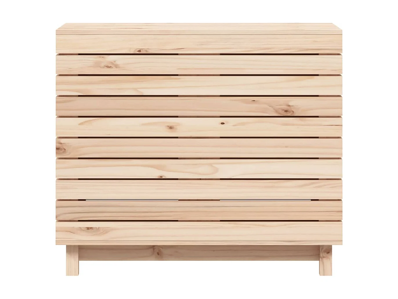 Panier à linge 88,5x44x76 cm bois massif de pin