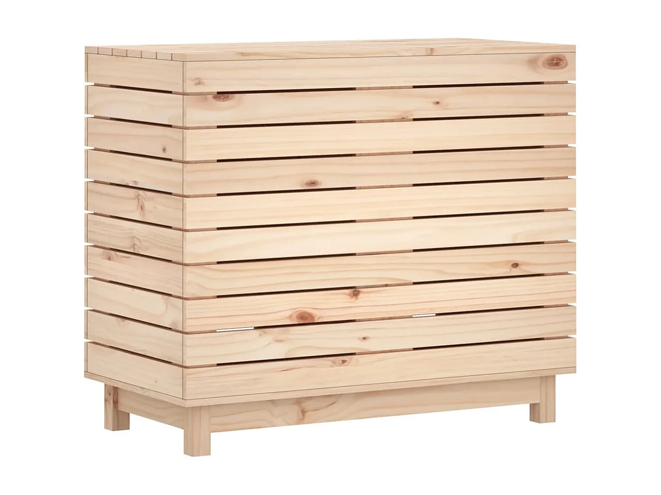 Panier à linge 88,5x44x76 cm bois massif de pin