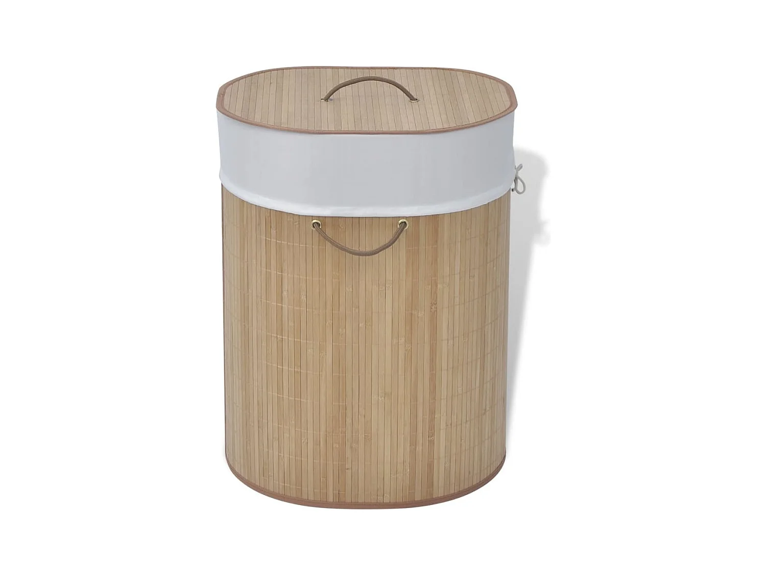 Panier à linge ovale Bambou naturel