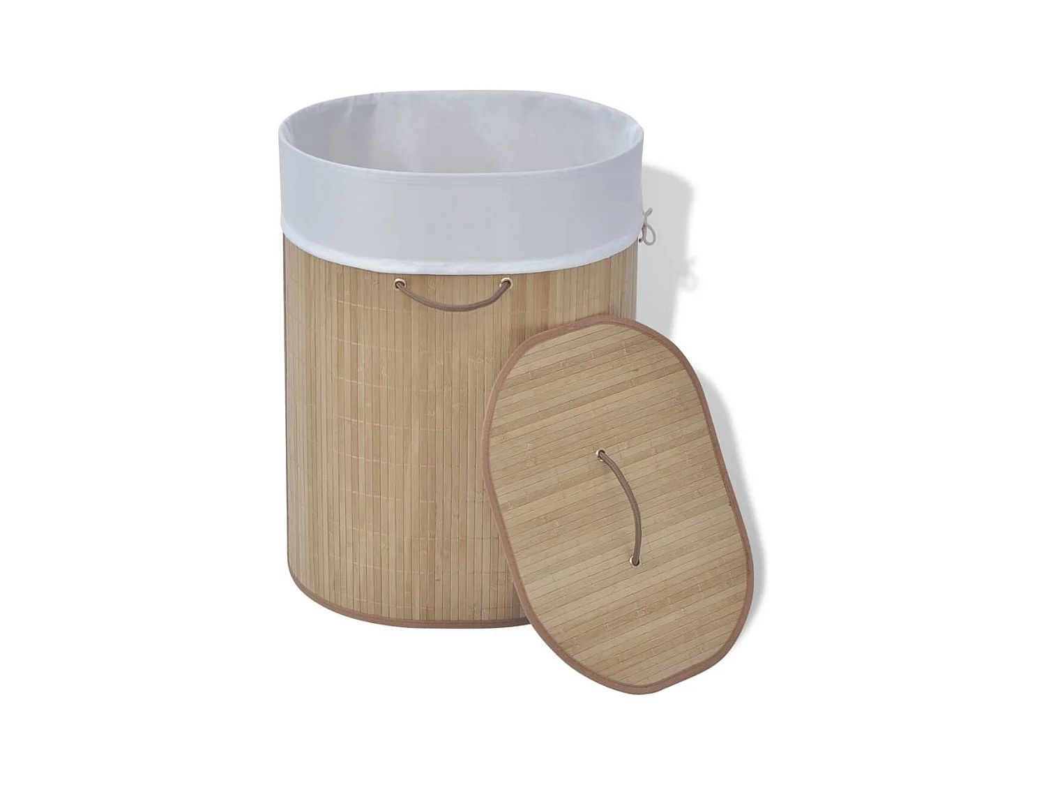 Panier à linge ovale Bambou naturel