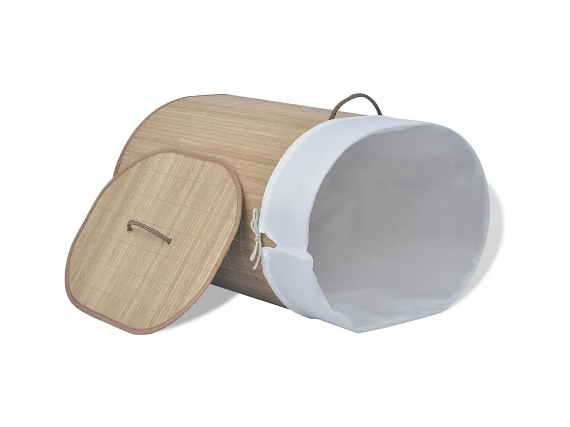 Panier à linge ovale Bambou naturel