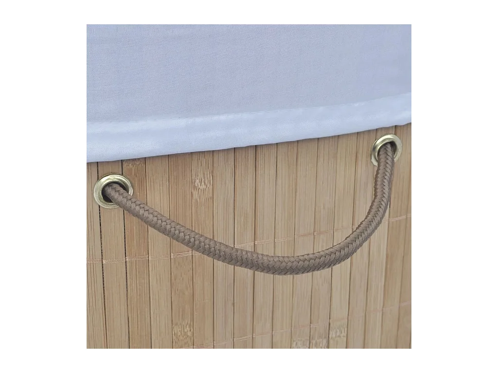 Panier à linge ovale Bambou naturel