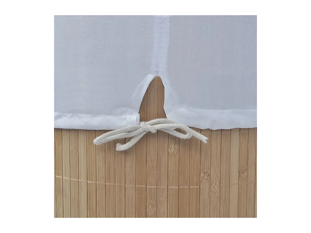 Panier à linge ovale Bambou naturel