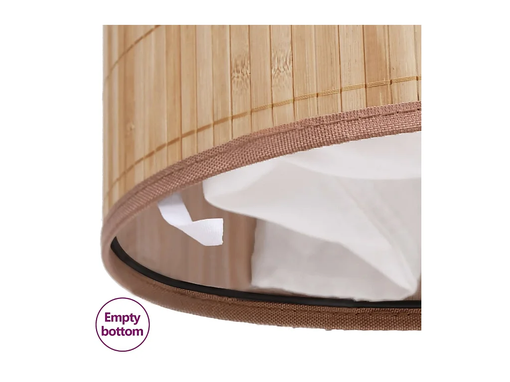 Panier à linge ovale Bambou naturel