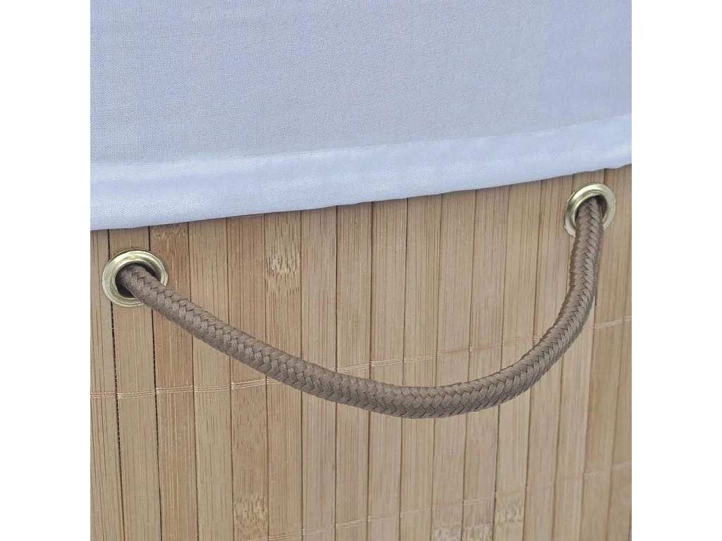 Panier à linge ovale Bambou naturel