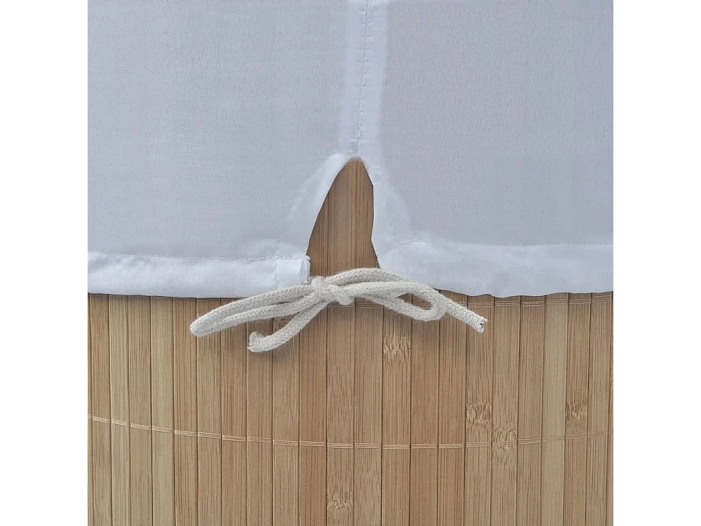 Panier à linge ovale Bambou naturel