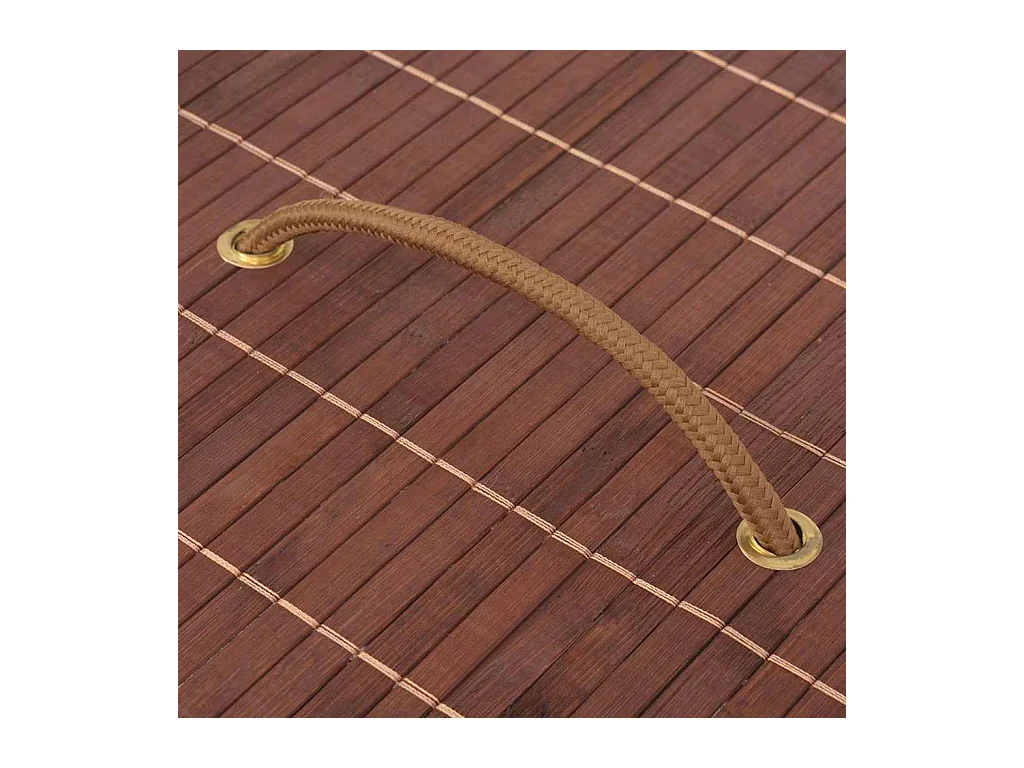 Panier à linge ovale Bambou Marron