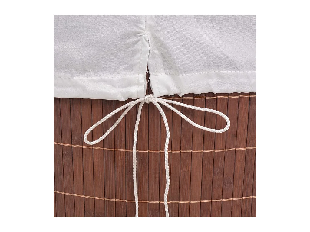 Panier à linge ovale Bambou Marron