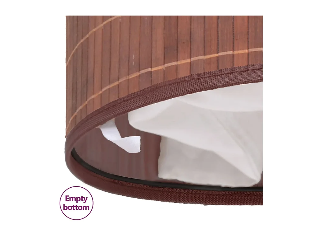 Panier à linge ovale Bambou Marron