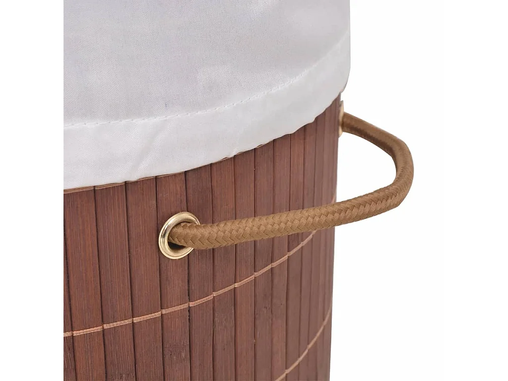 Panier à linge ovale Bambou Marron