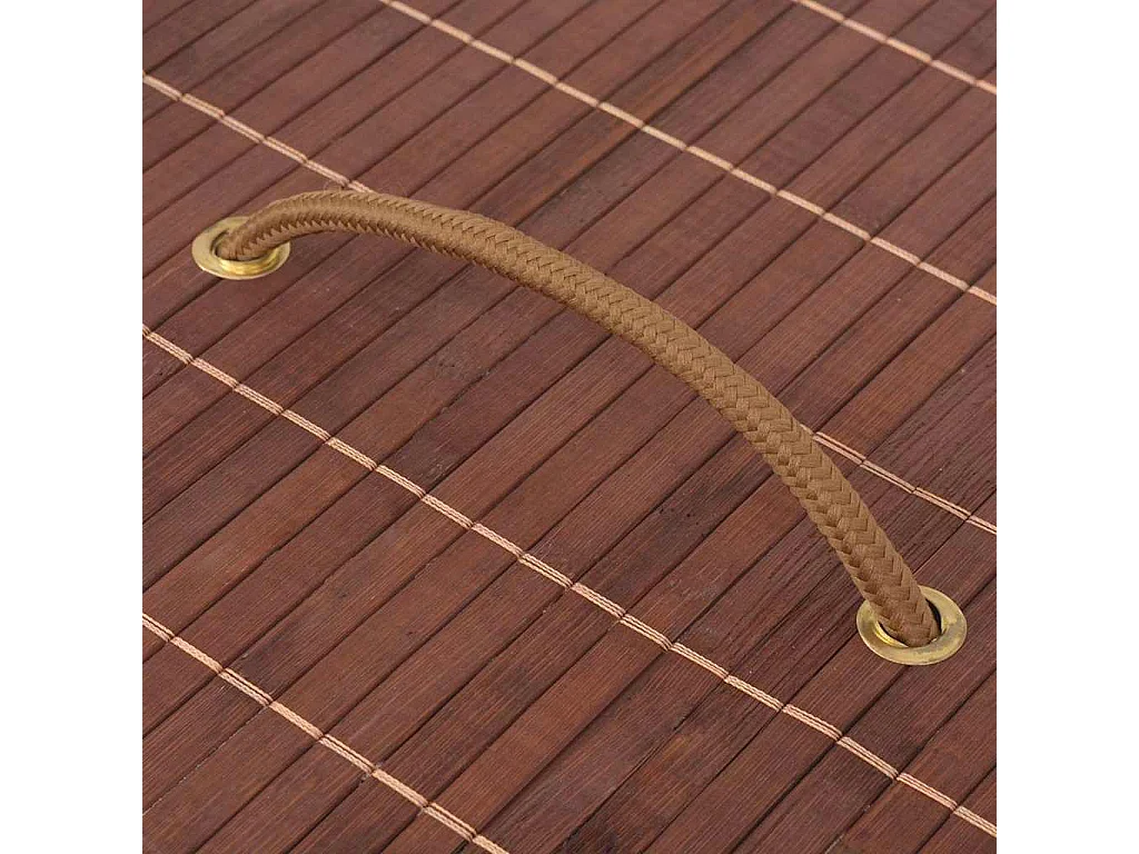 Panier à linge ovale Bambou Marron