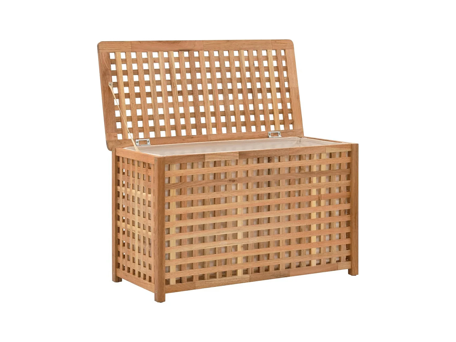 Coffre de blanchisserie 77,5x37,5x46,5 cm Bois massif de noyer