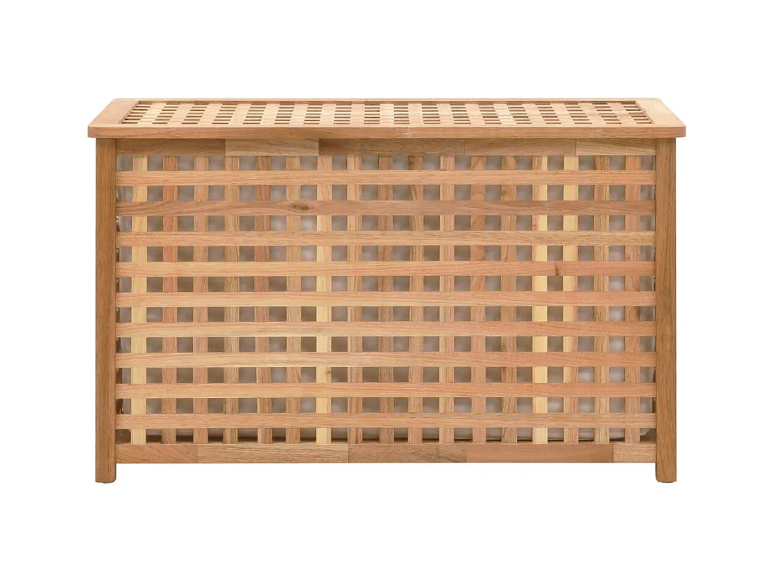 Coffre de blanchisserie 77,5x37,5x46,5 cm Bois massif de noyer