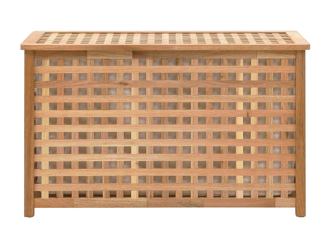 Coffre de blanchisserie 77,5x37,5x46,5 cm Bois massif de noyer