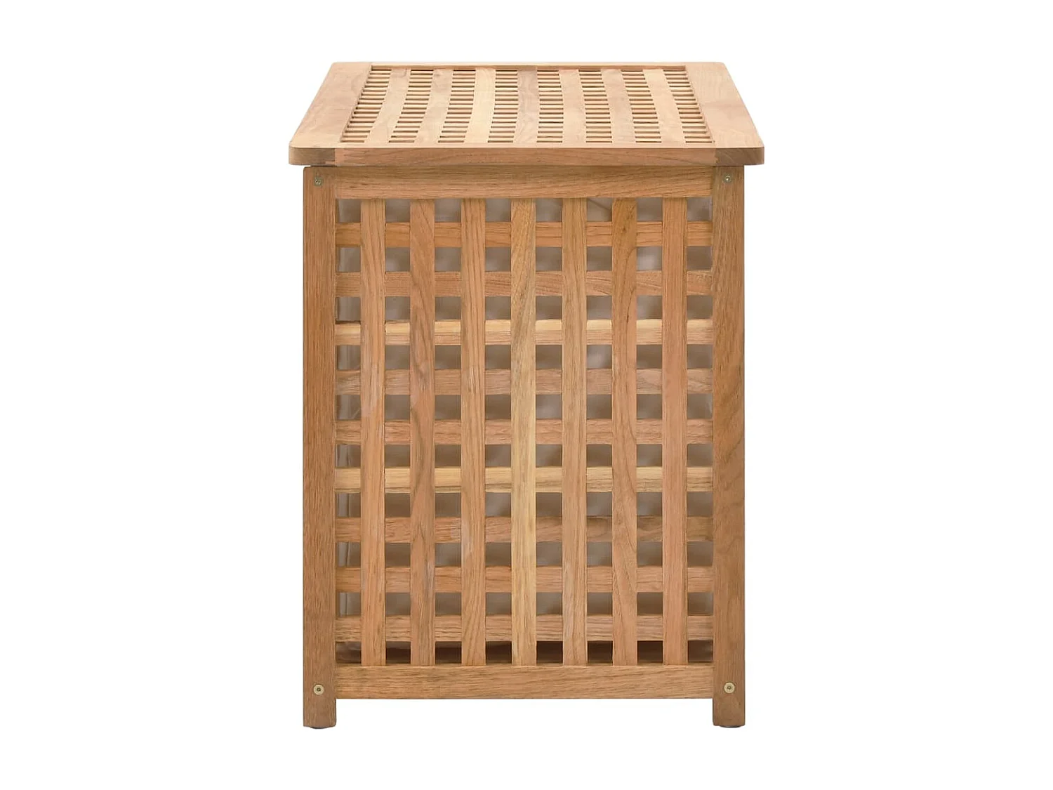 Coffre de blanchisserie 77,5x37,5x46,5 cm Bois massif de noyer