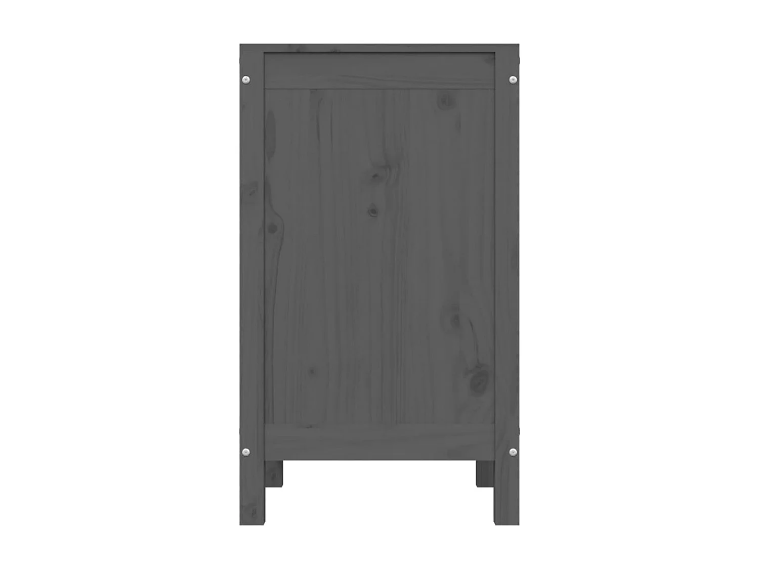 Boîte à linge Gris 44x44x76 cm Bois massif de pin