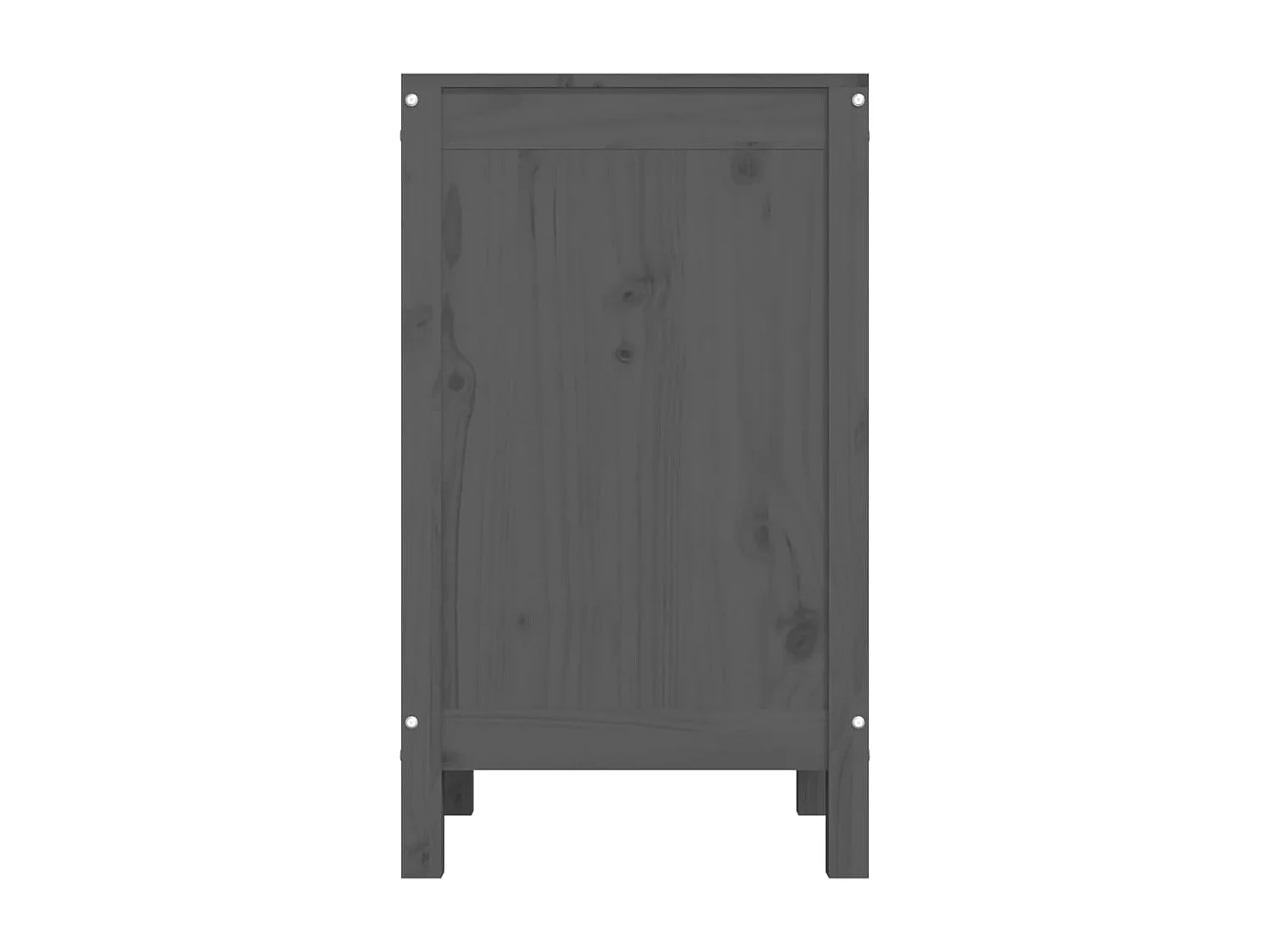 Boîte à linge Gris 44x44x76 cm Bois massif de pin