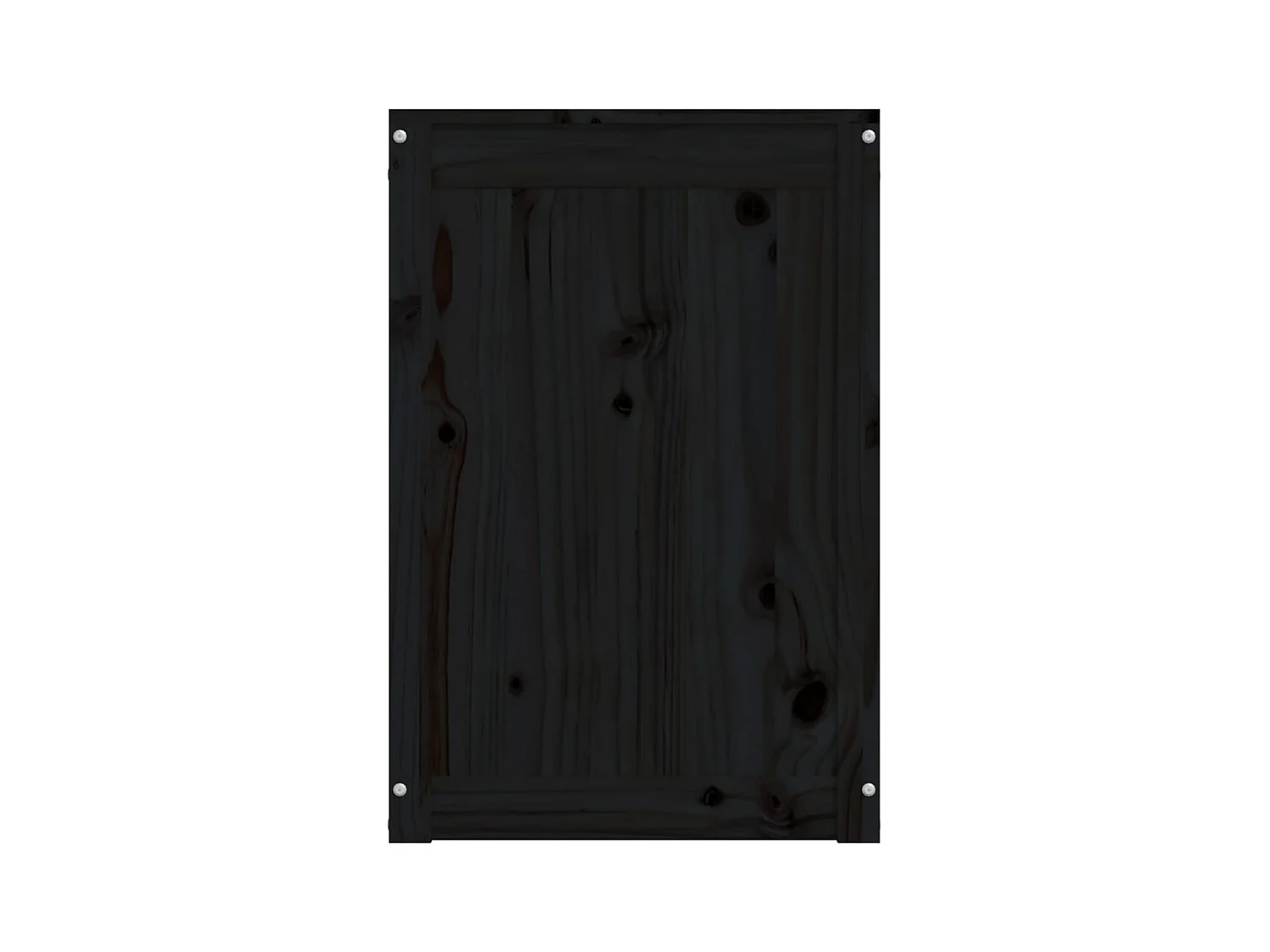 Boîte à linge Noir 44x44x66 cm Bois massif de pin