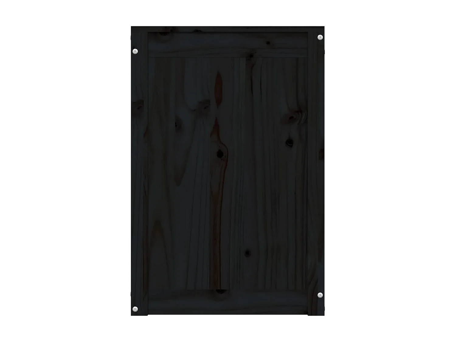 Boîte à linge Noir 44x44x66 cm Bois massif de pin