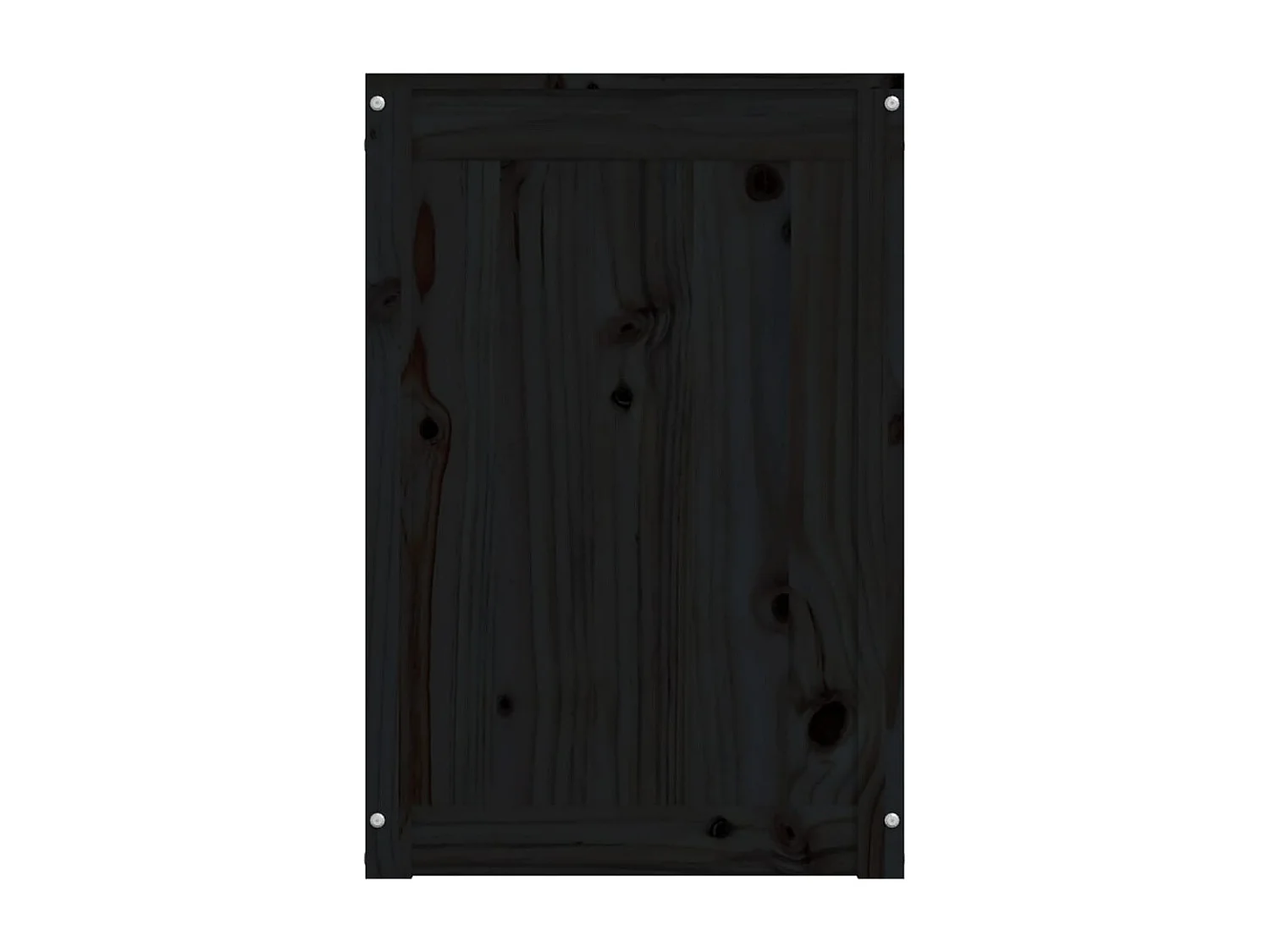 Boîte à linge Noir 44x44x66 cm Bois massif de pin