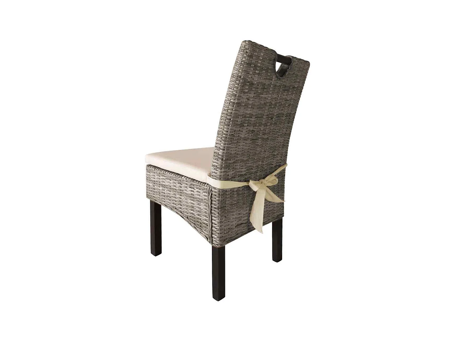 Chaises à manger lot de 2 rotin Kubu bois de manguier