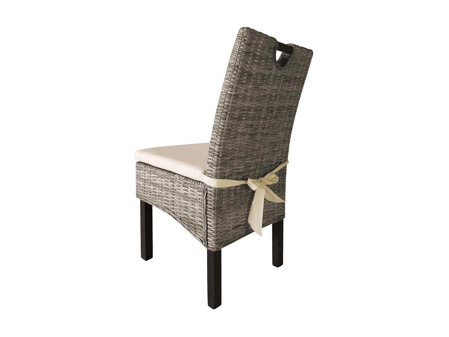 Chaises à manger lot de 2 rotin Kubu bois de manguier