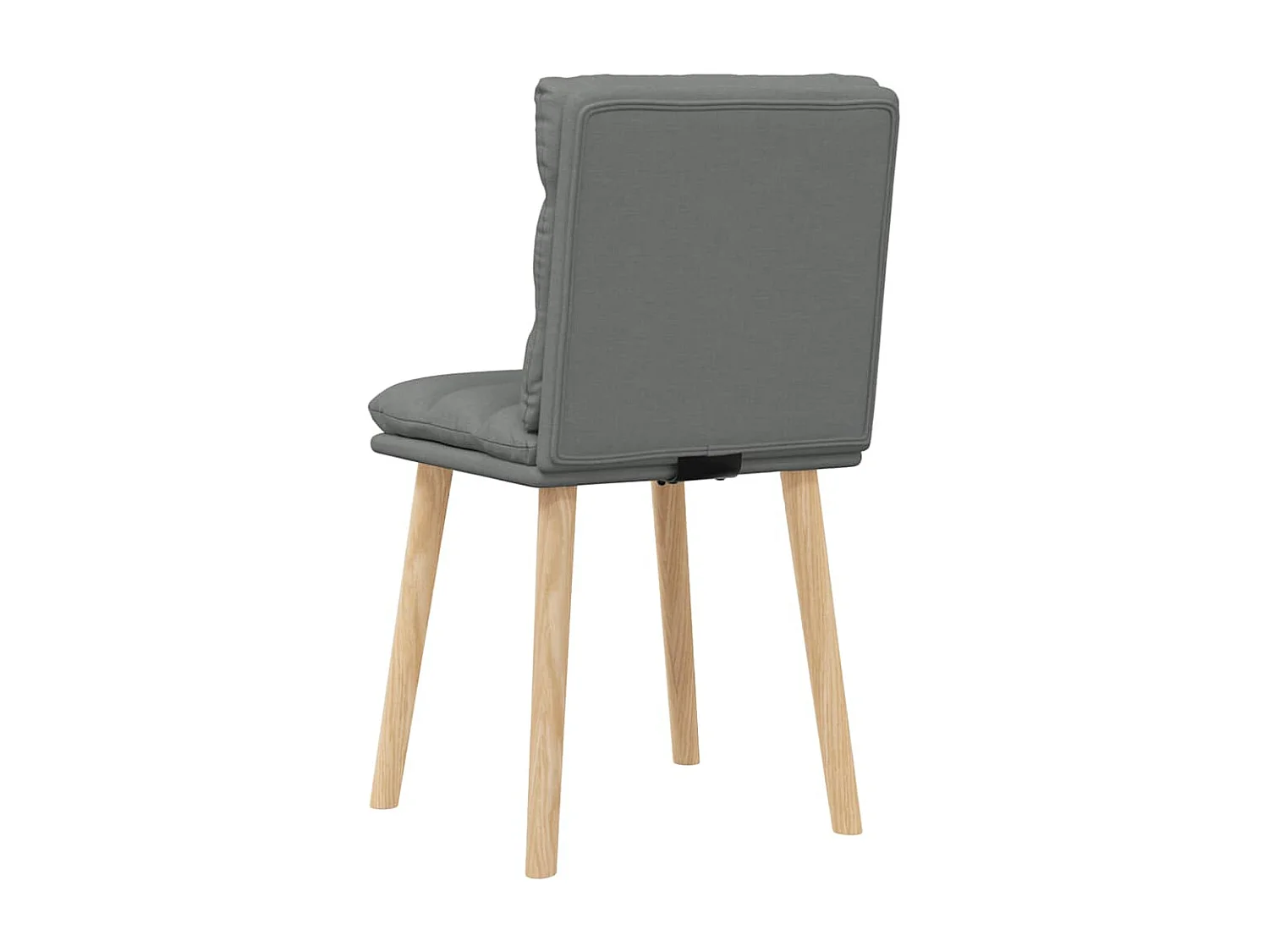 Set di 2 sedie da pranzo in tessuto grigio scuro