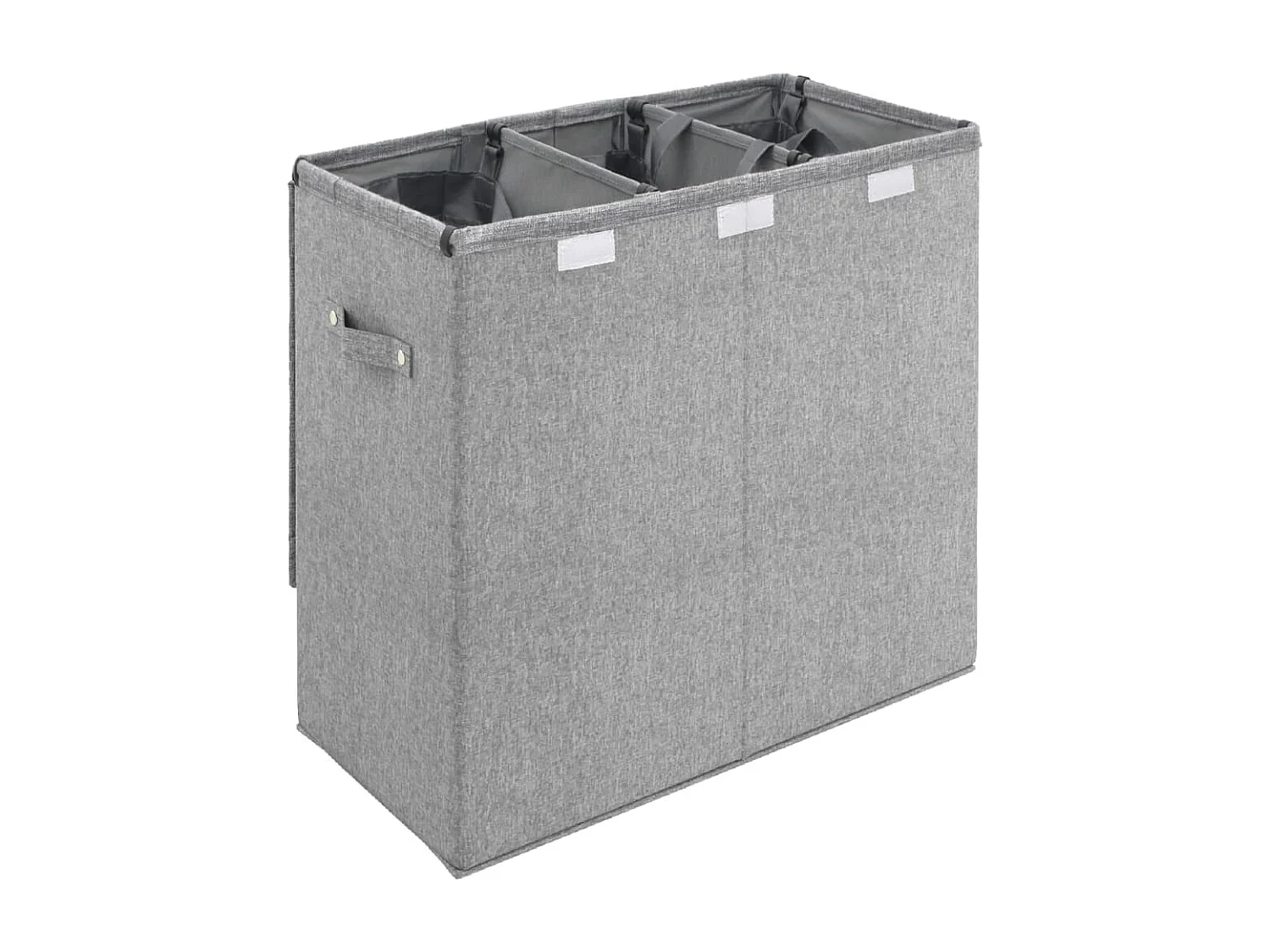 Panier à linge pliable Gris 64,5x34,5x59 cm Tissu en faux lin