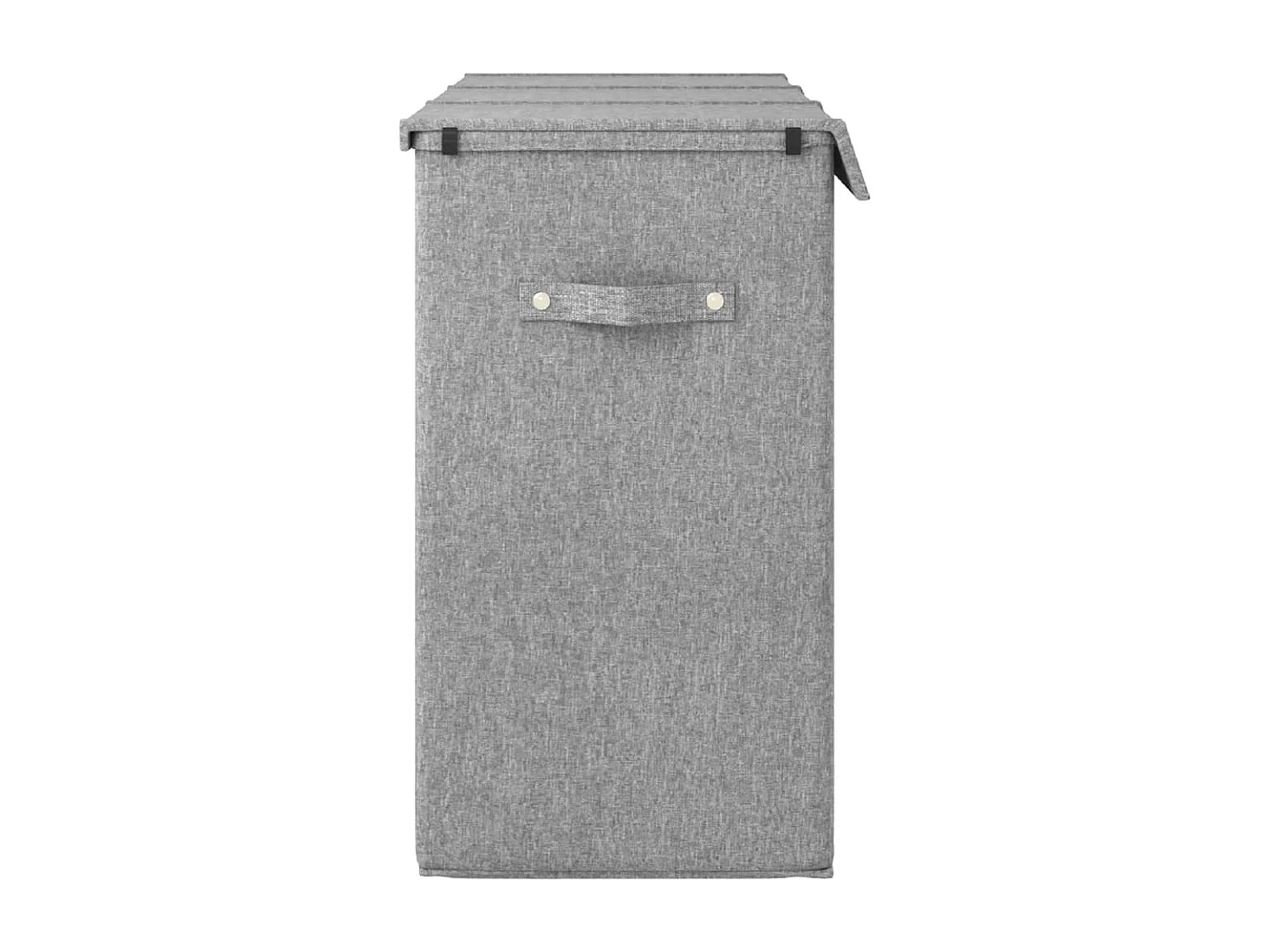 Panier à linge pliable Gris 64,5x34,5x59 cm Tissu en faux lin