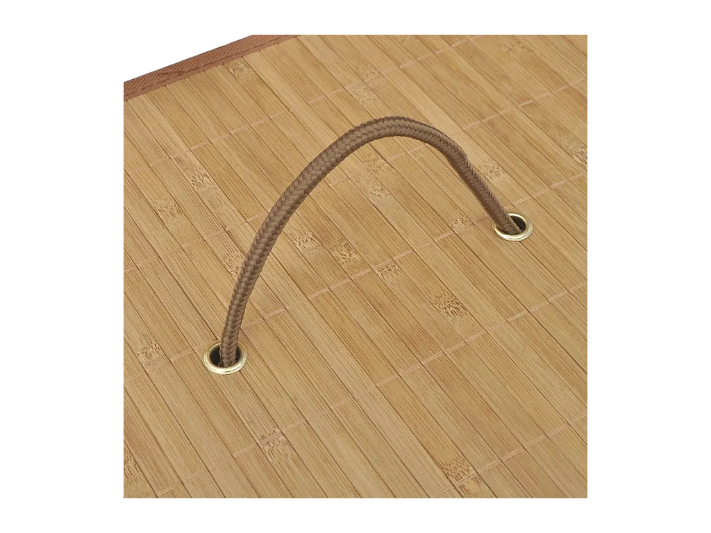 Panier à linge rectangulaire Bambou Naturel