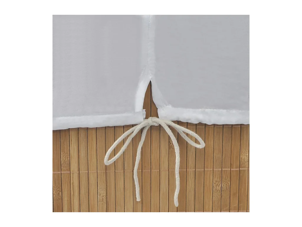 Panier à linge rectangulaire Bambou Naturel