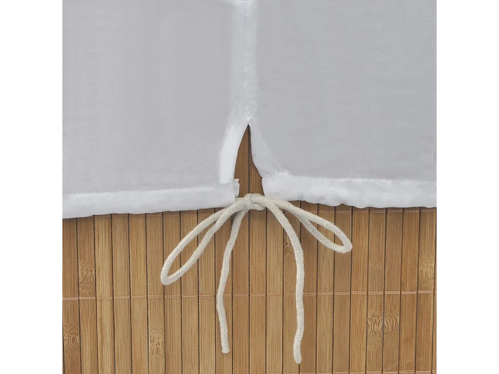 Panier à linge rectangulaire Bambou Naturel