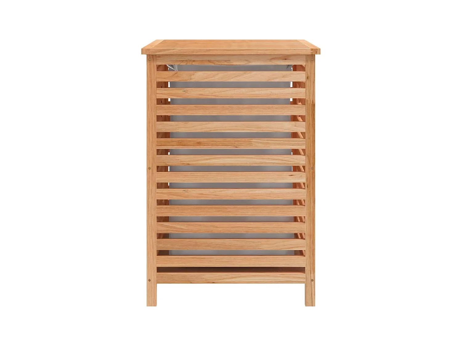 Panier à linge 45x45x65 cm Bois massif de noyer