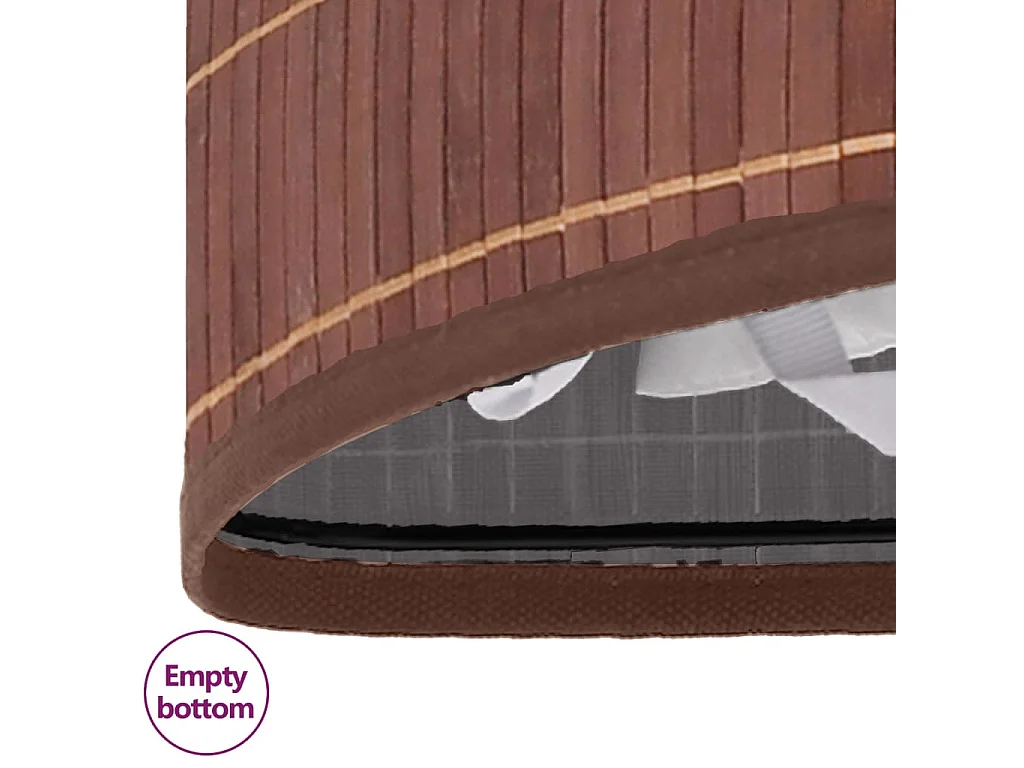 Panier à linge d'angle Bambou Marron 60 L