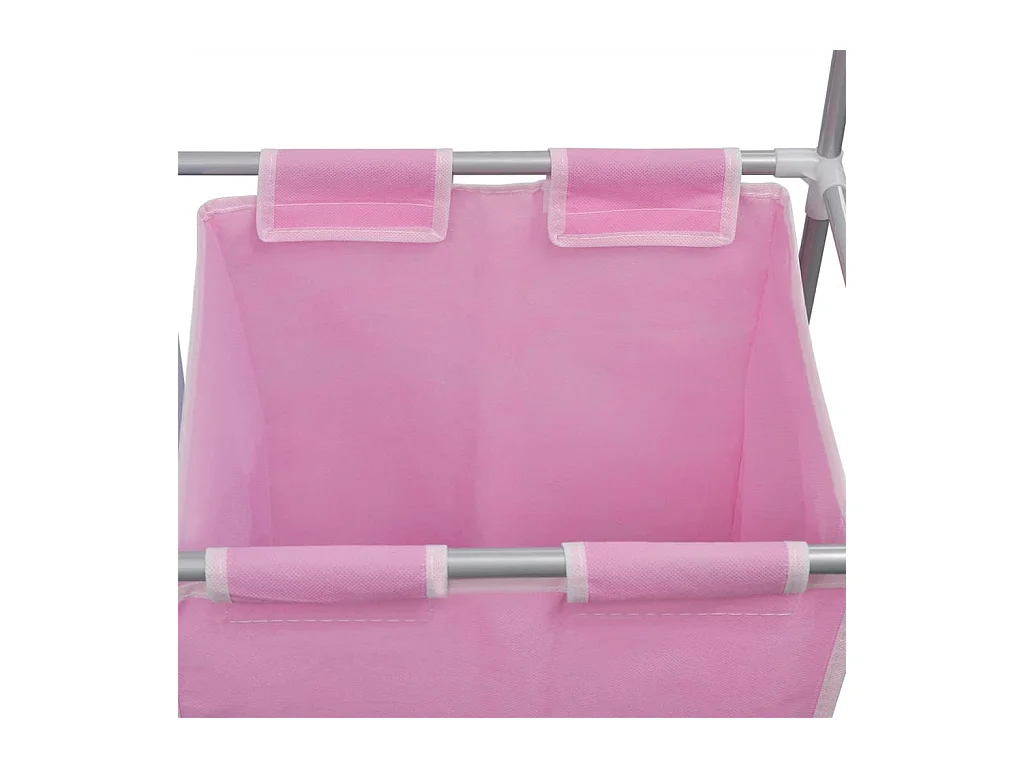 Paniers à linge à 2 sections 2 pcs et une étagère pour séchage