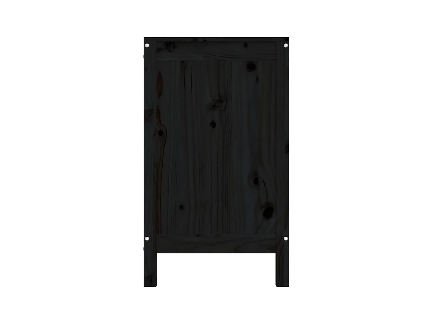 Boîte à linge Noir 88,5x44x76 cm Bois massif de pin