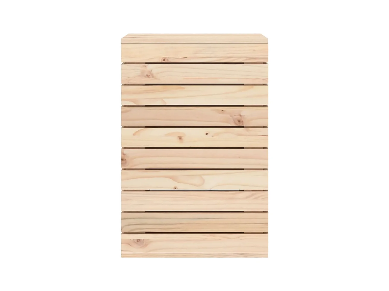 Panier à linge 44x44x66 cm bois massif de pin