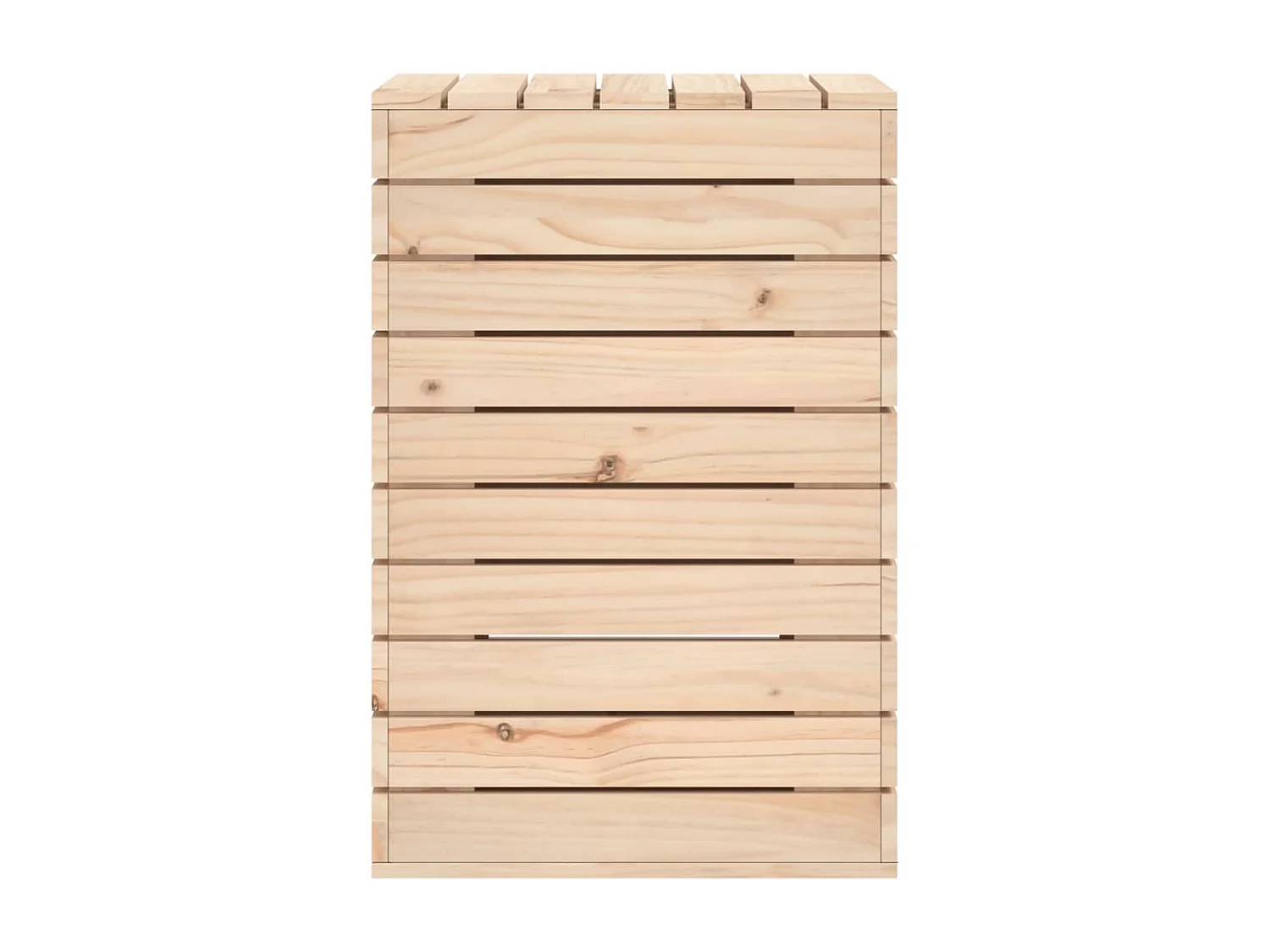 Panier à linge 44x44x66 cm bois massif de pin