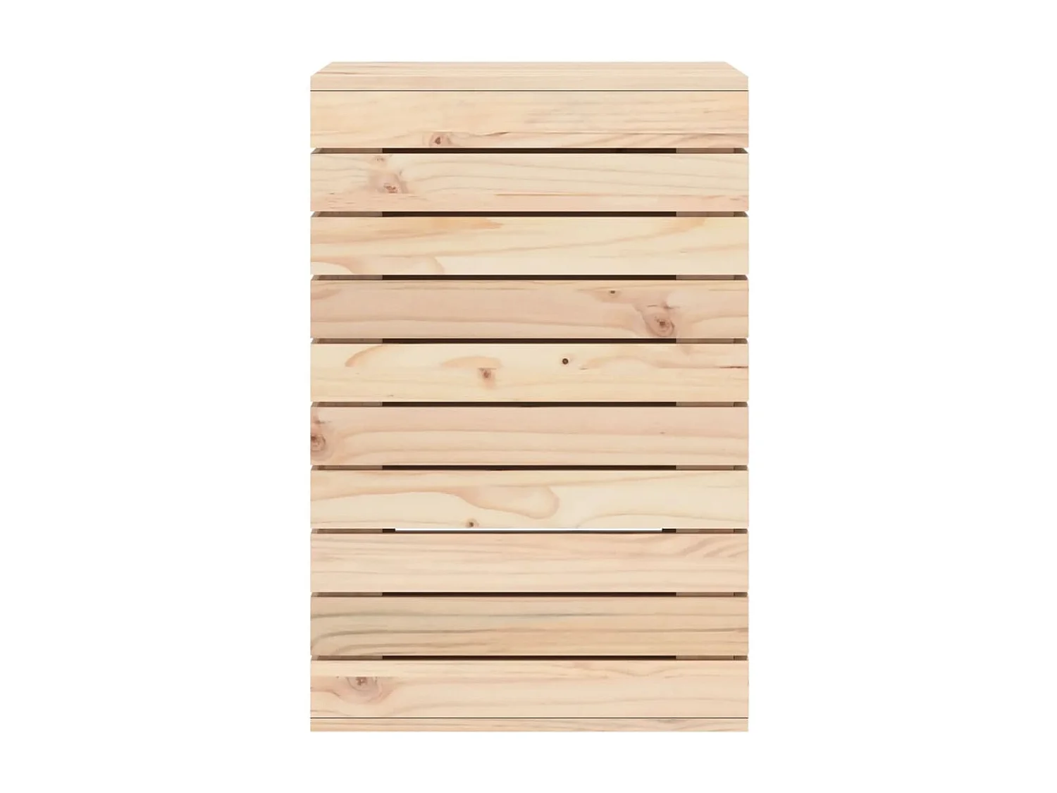 Panier à linge 44x44x66 cm bois massif de pin