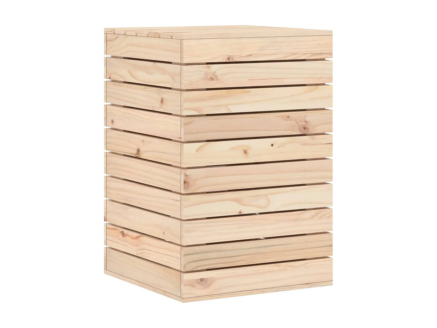 Panier à linge 44x44x66 cm bois massif de pin