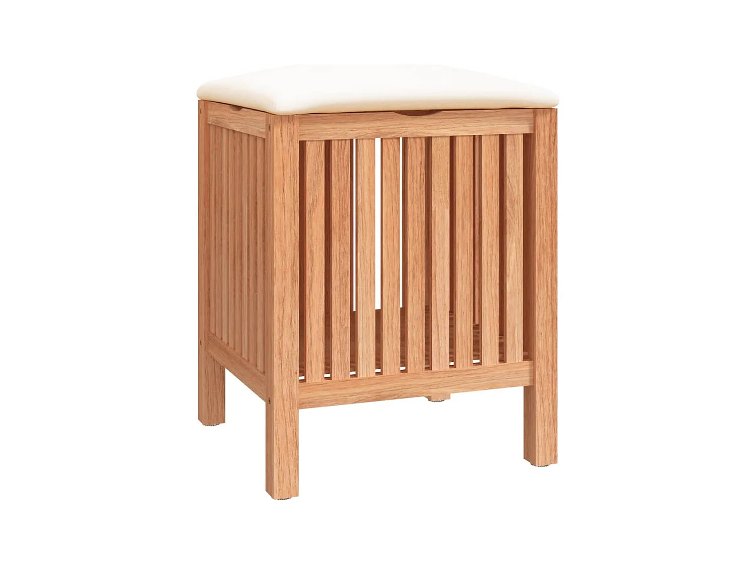 Tabouret de salle de bain 40,5x40x52 cm Bois massif de noyer