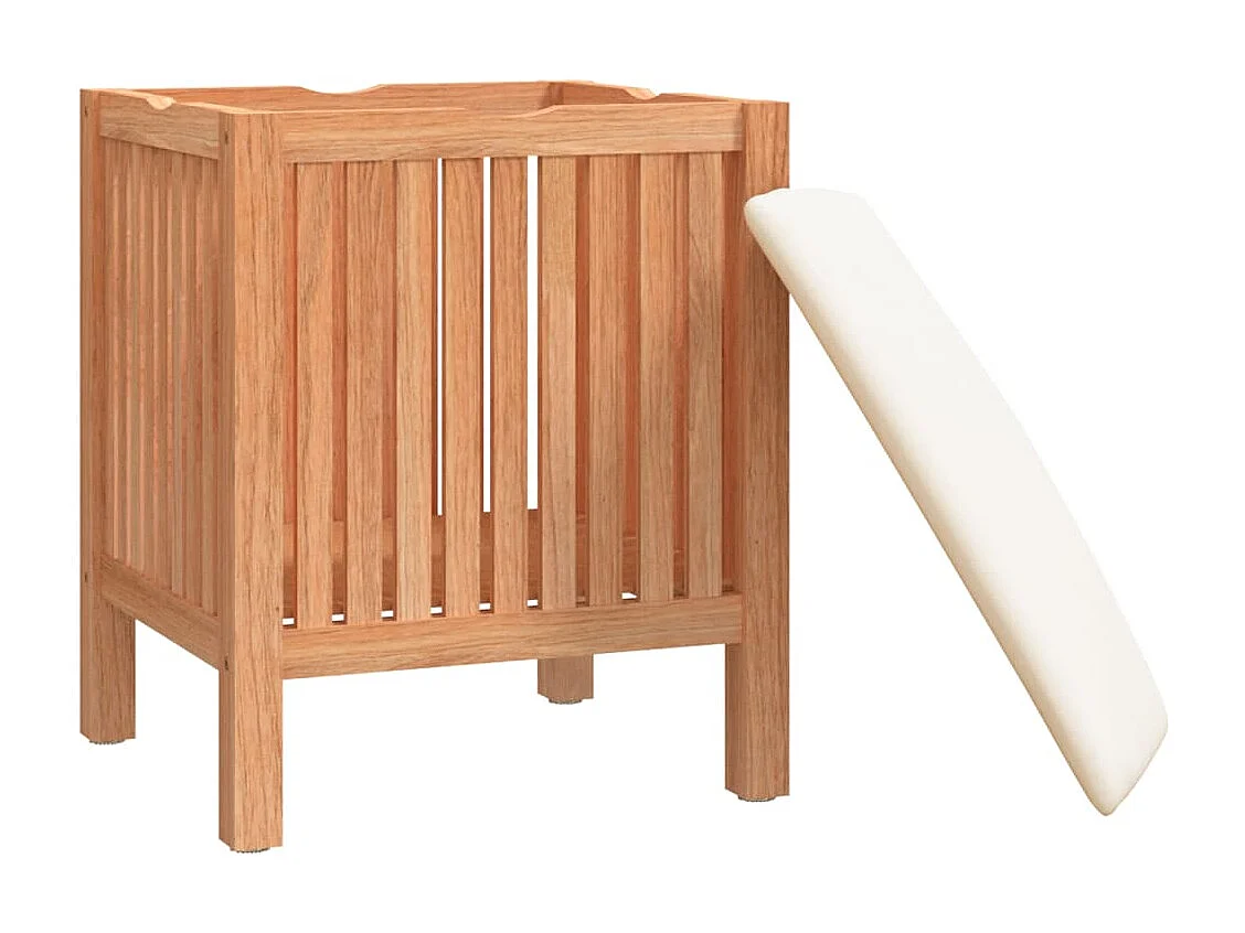 Tabouret de salle de bain 40,5x40x52 cm Bois massif de noyer
