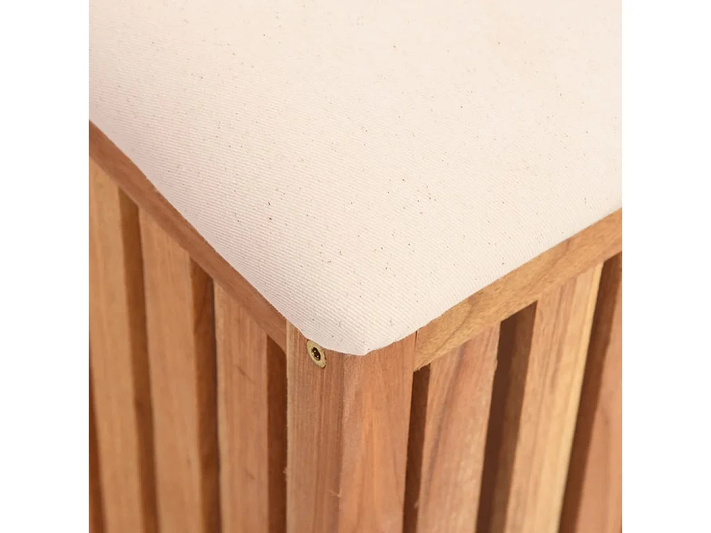 Tabouret de salle de bain 40,5x40x52 cm Bois massif de noyer