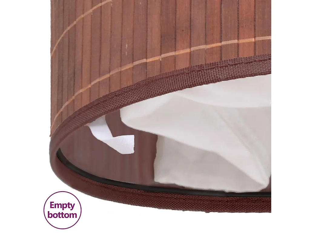Panier à linge rond Bambou Marron