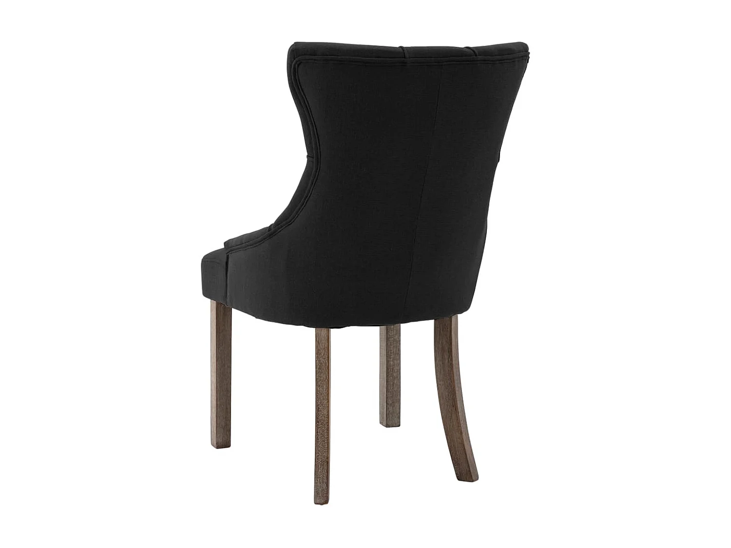 Chaises à manger lot de 2 noir tissu