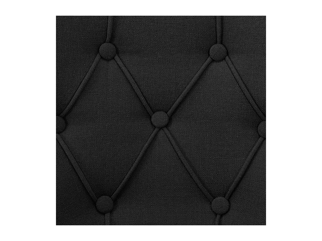 Juego de 2 sillas de comedor de tela negra